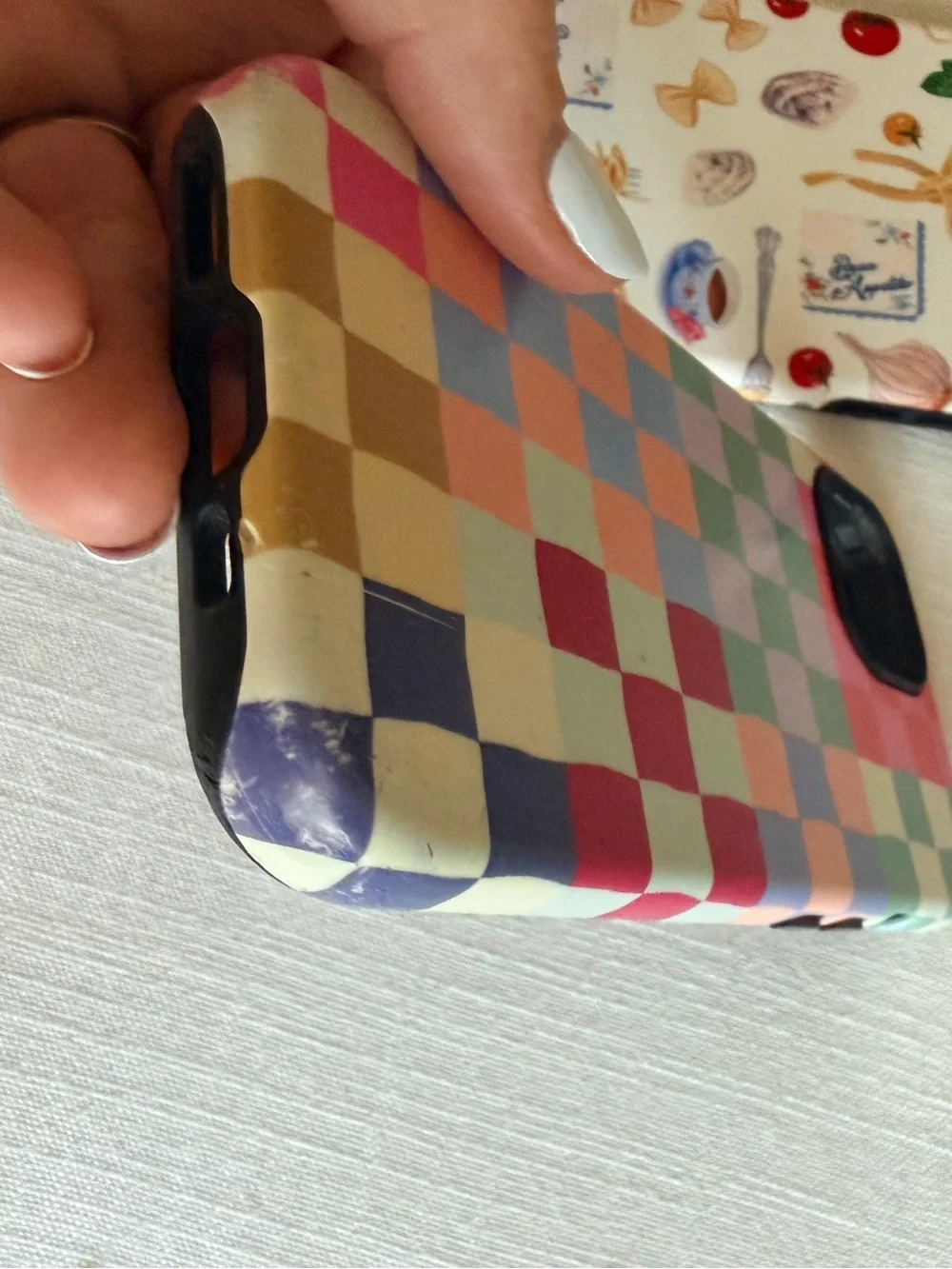 Bundle of 2 iPhone 15 Hybrid Hard Shell Cases, Bon Appetit Amalfi Coast and Rain